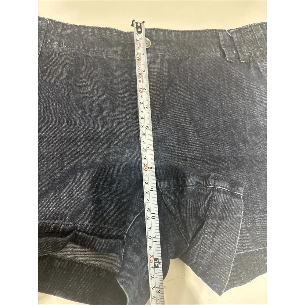 Ann Taylor LOFT The Riviera Short Dark Wash Chino Denim Blue Cotton Size 6